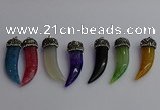 CGP337 10*45mm - 12*50mm oxhorn agate pendants wholesale