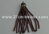 CGP426 2*3mm faceted rondelle handmade chinese crystal tassel pendants