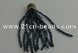 CGP440 2*3mm faceted rondelle handmade chinese crystal tassel pendants