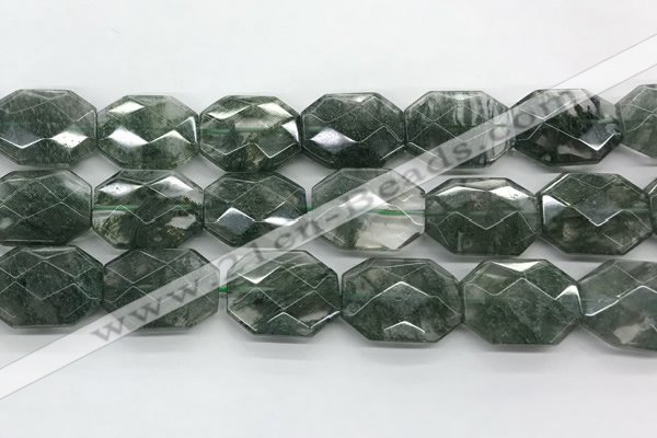 CGQ530 18*22mm - 18*25mm faceted octagonal green phantom quartz beads