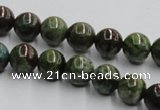CGR03 16 inches 10mm round green rain forest stone beads wholesale