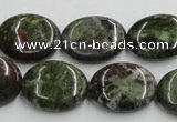 CGR11 16 inches 15*20mm oval green rain forest stone beads wholesale
