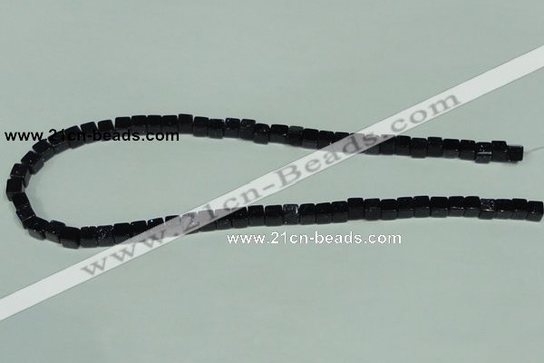 CGS117 15.5 inches 6*6mm cube blue goldstone beads wholesale