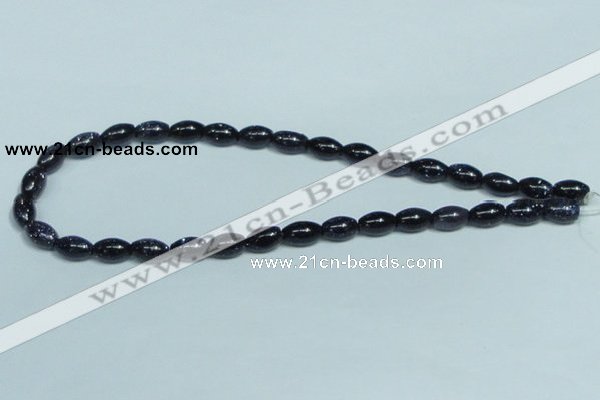 CGS121 15.5 inches 8*12mm rice blue goldstone beads wholesale