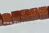 CGS73 15.5 inches 10*10mm cube goldstone beads wholesale