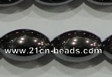 CHE140 15.5 inches 10*15mm rice hematite beads wholesale