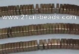 CHE570 15.5 inches 1*3*3mm square plated hematite beads wholesale