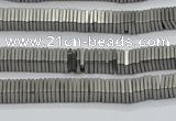 CHE625 15.5 inches 1*3*3mm square matte plated hematite beads