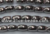 CHE810 15.5 inches 5*8mm rice plated hematite beads wholesale