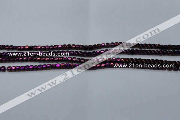 CHE853 15.5 inches 2*2mm dice platedhematite beads wholesale