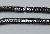 CHE927 15.5 inches 1*2*3mm oval hematite beads wholesale