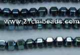 CHE986 15.5 inches 4*4mm plated hematite beads wholesale
