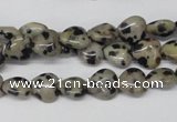 CHG03 15.5 inches 8*8mm heart dalmatian jasper beads wholesale