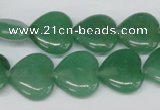 CHG55 15.5 inches 15*15mm heart green aventurine beads wholesale