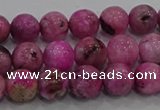 CHM222 15.5 inches 8mm round dyed hemimorphite beads wholesale