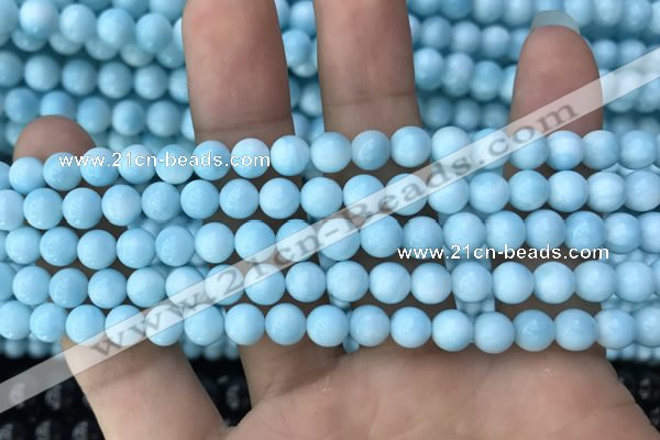 CHM301 15.5 inches 6mm round blue hemimorphite gemstone beads