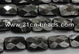 CHS35 15.5 inches 10*14mm faceted rectangle natural hypersthene beads