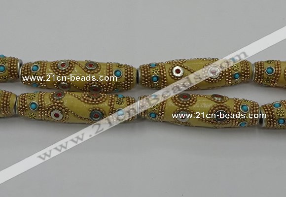 CIB662 16*60mm rice fashion Indonesia jewelry beads wholesale