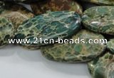 CIJ18 15.5 inches 20*40mm oval impression jasper beads wholesale