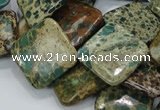 CIJ24 15.5 inches 20*20mm diamond impression jasper beads wholesale