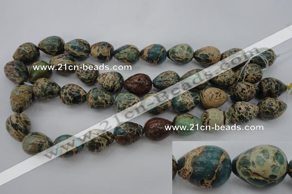 CIJ98 15.5 inches 15*20mm teardrop impression jasper beads wholesale