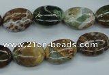 CJA18 15.5 inches 12*16mm oval green jasper beads wholesale