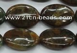 CJA21 15.5 inches 18*25mm oval green jasper beads wholesale