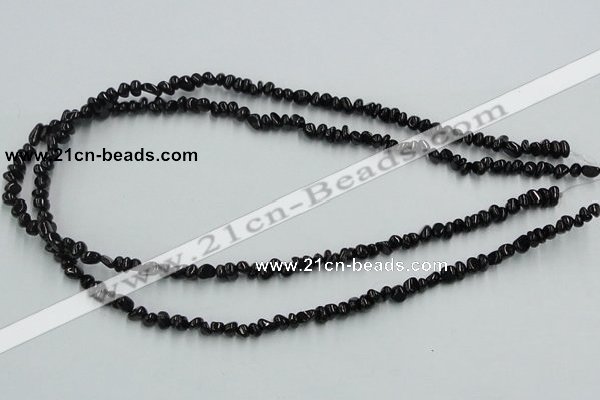 CJB31 16 inches 3*6mm chips natural jet gemstone beads wholesale