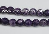 CJJ12 15 inches 8mm faceted round dyed lucky jade beads