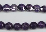 CJJ14 15.5 inches 10mm faceted round dyed lucky jade beads