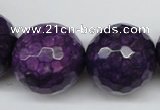 CJJ19 15.5 inches 20mm faceted round dyed lucky jade beads