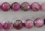 CJJ25 15.5 inches 12mm faceted round dyed lucky jade beads