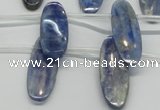 CKC76 Top drilled 10*30mm oval natural kyanite gemstone beads
