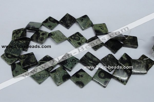 CKJ08 15.5 inches 20*20mm diamond kambaba jasper beads wholesale