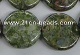 CKJ152 15.5 inches 25mm flat round New kambaba jasper beads