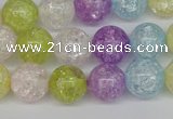 CKQ24 15.5 inches 12mm round dyed crackle quartz beads wholesale