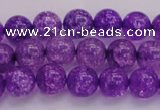 CKQ309 15.5 inches 8mm round dyed crackle quartz beads wholesale