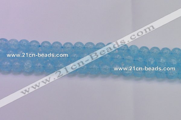 CKQ333 15.5 inches 14mm round dyed crackle quartz beads wholesale