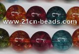 CKQ35 15.5 inches 14mm round dyed crackle quartz beads wholesale