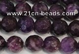 CKU24 15.5 inches 12mm faceted round purple kunzite beads wholesale