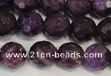 CKU25 15.5 inches 14mm faceted round purple kunzite beads wholesale