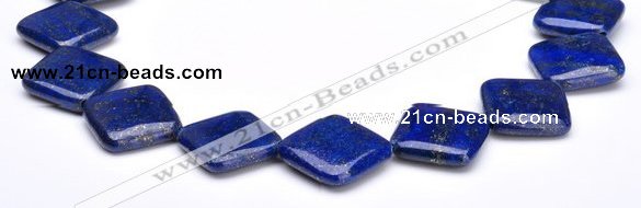 CLA07 24*24mm rhombic deep blue dyed lapis lazuli gemstone beads