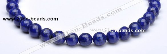 CLA11 Round deep blue dyed lapis lazuli 10mm beads wholesale