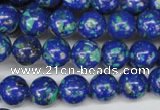 CLA402 15.5 inches 8mm round synthetic lapis lazuli beads