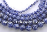 CLA51 Different sizes round mixed color dyed lapis lazuli beads