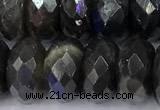 CLB1150 15 inches 7*10mm faceted rondelle labradorite gemstone beads