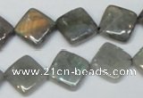 CLB154 15.5 inches 12*12mm diamond labradorite gemstone beads
