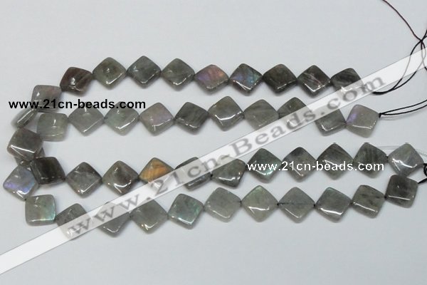 CLB155 15.5 inches 14*14mm diamond labradorite gemstone beads
