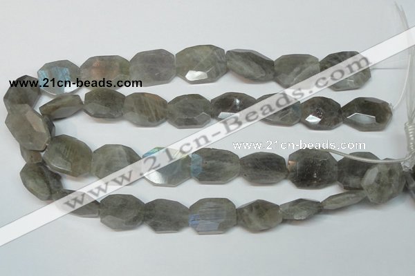CLB206 15.5 inches 20*25mm faceted freeform labradorite beads