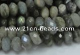 CLB30 15.5 inches 6*10mm faceted rondelle labradorite gemstone beads